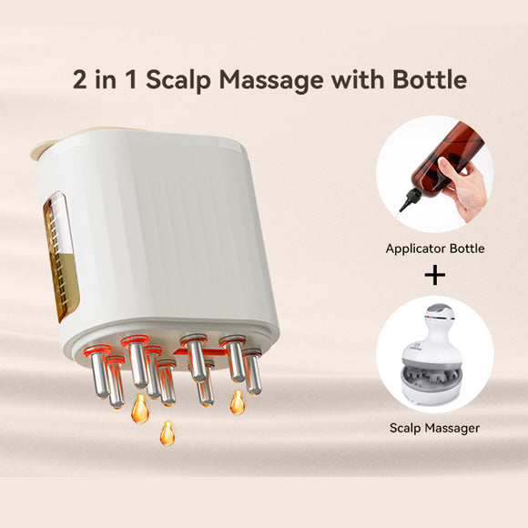 2 In 1 Electric Scalp Massager And Hair Oil Applicator With Rosemary Oil