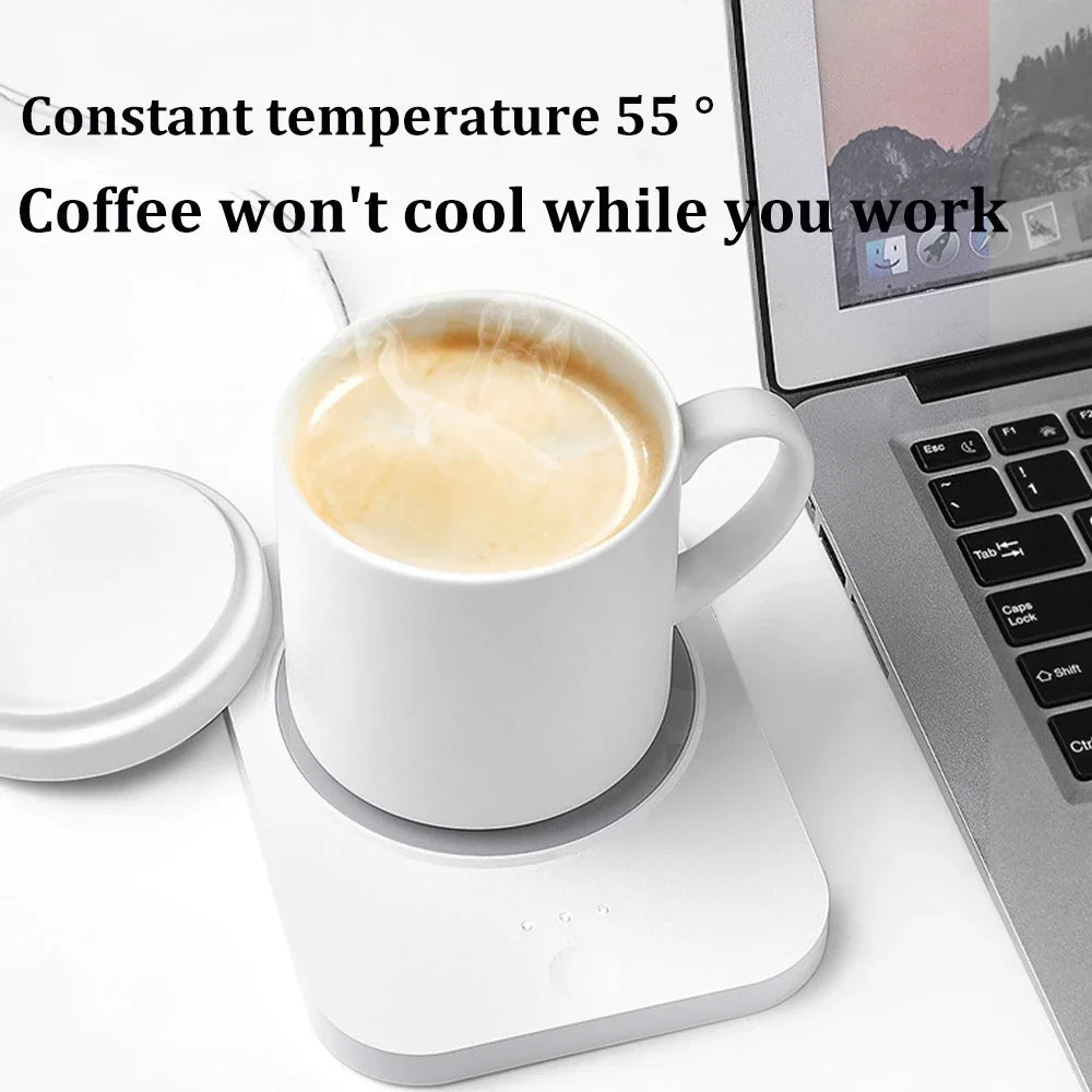 Smart Cup Warmer With Wireless Mobile Charging!