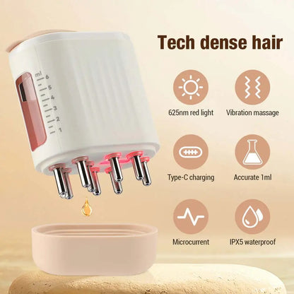 2 In 1 Electric Scalp Massager And Hair Oil Applicator With Rosemary Oil